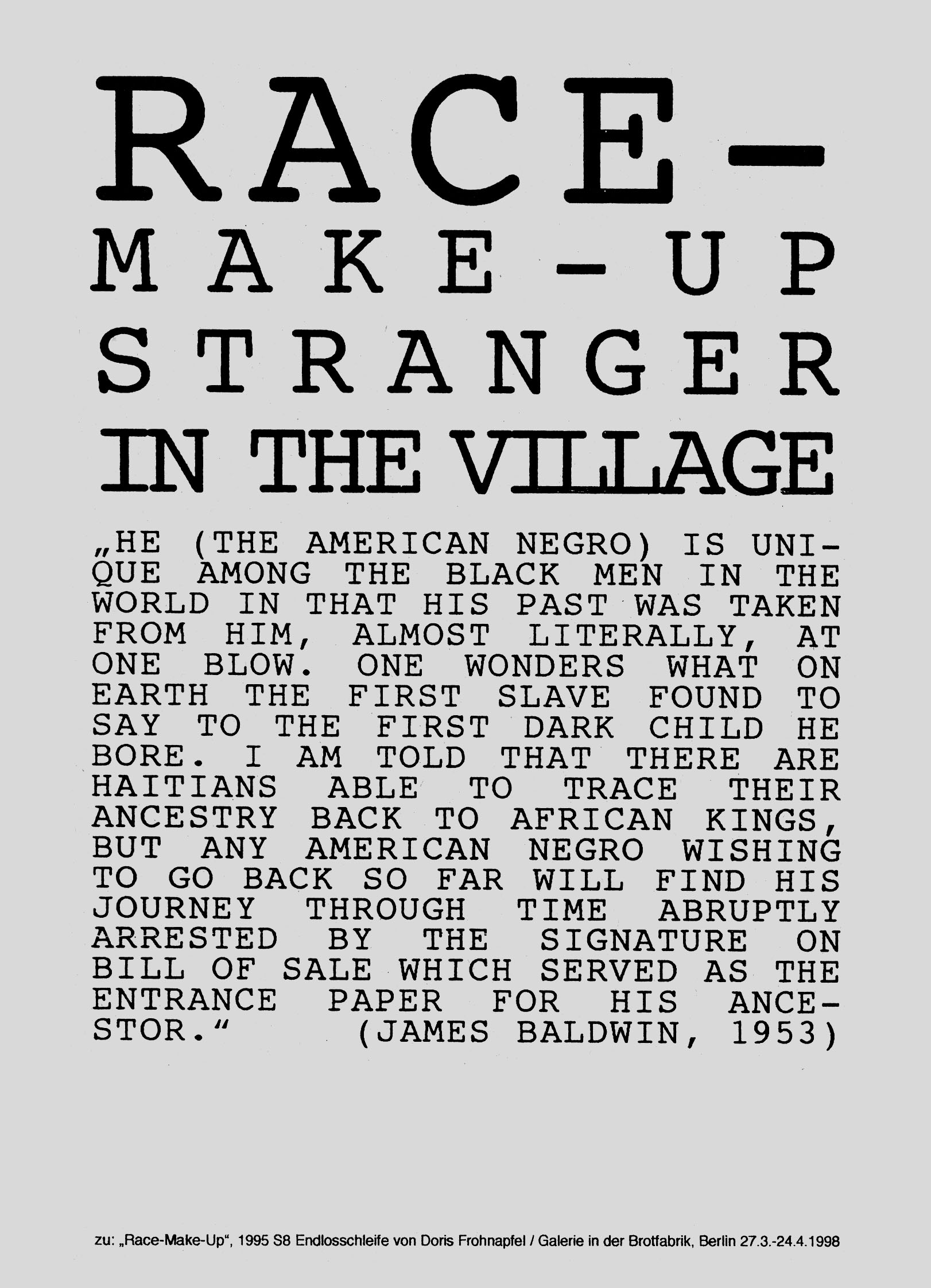 Race Make Up, 1998/99