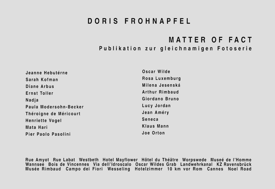 Matter of Fact, 1996